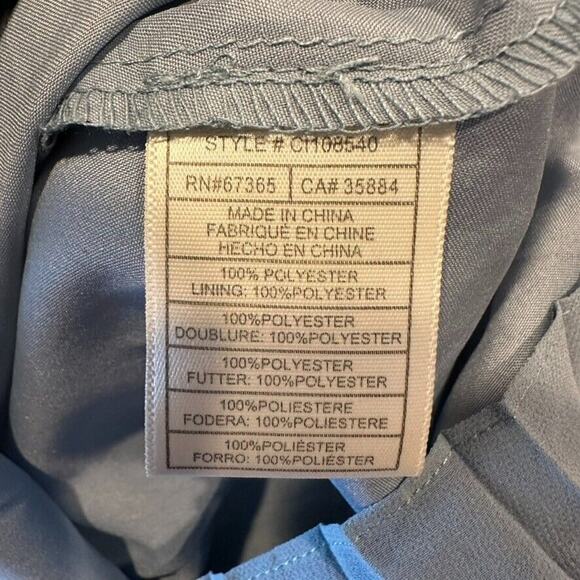 Cupcakes & Cashmere Hastings Ruffle Dress Womens 4 Fit Flare Blue Pleated Dainty - Picture 10 of 12